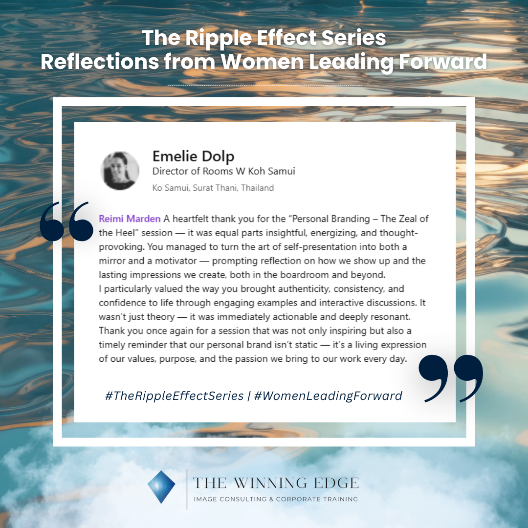 Testimonial from Emelie Dolp. Full text follows below.